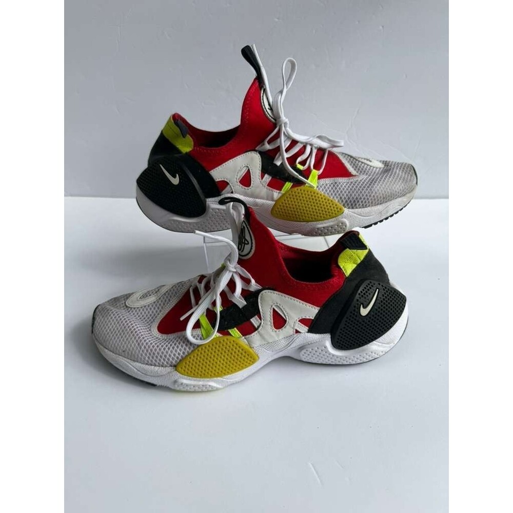 Nike Huarache Edge Sneakers US 9 White Red Yellow Black Athletic Shoes
